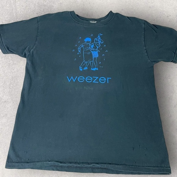 Shirts Vintage Weezer T Shirt Adrian Tomine Art Girls Dancing Concert